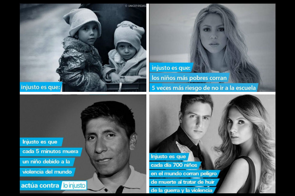 Celebridades rechazan injusticias que sufren los niños en el mundo