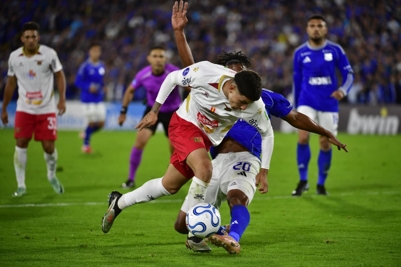 Danovis Banguero este miércoles 15 de abril de 2026 en el partido contra Boston River por la fase de grupos de la Copa Sudamericana.