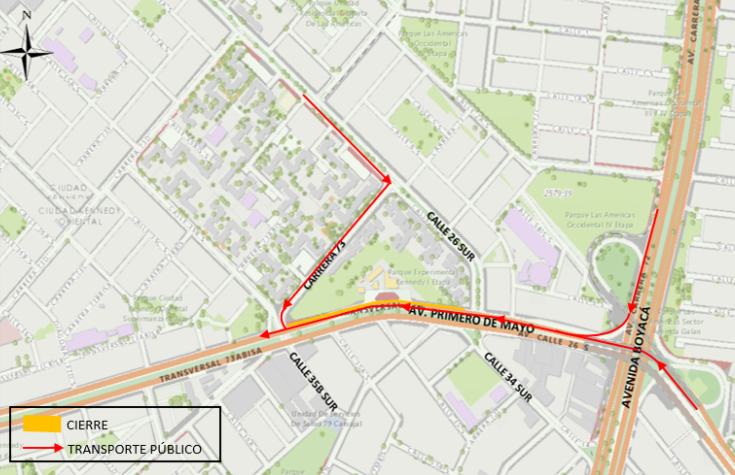 Bogotá: Tramo de la avenida Primero de Mayo estará cerrado por cuatro meses