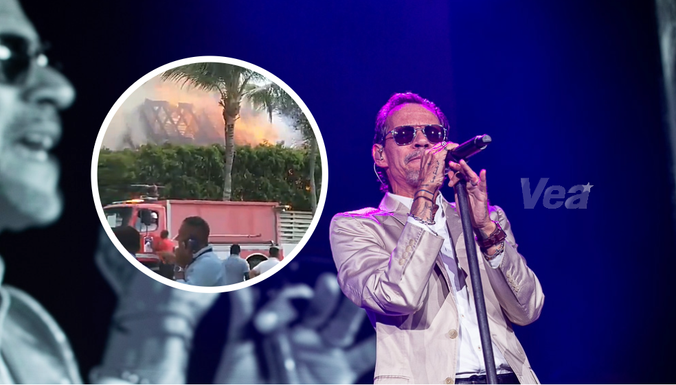 Mansión de Marc Anthony se incendió. En videos quedó registrado el hecho