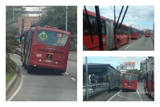 Reporte ciudadano del daño en bus y peligro que corren usuarios de TransMilenio
