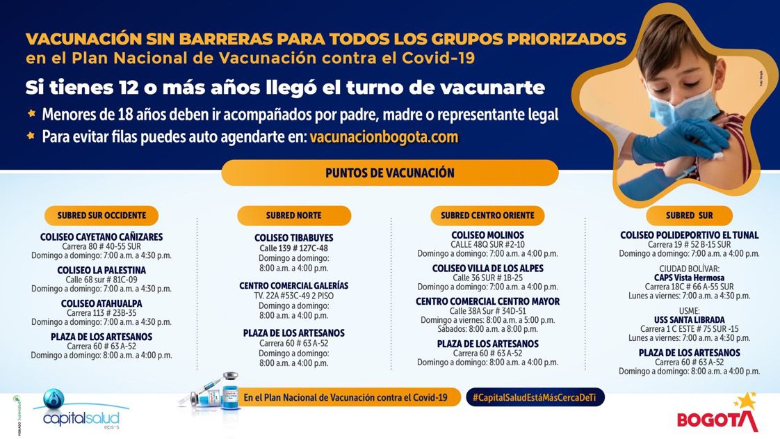 No se aplicarán más vacunas en el Movistar Arena de Bogotá