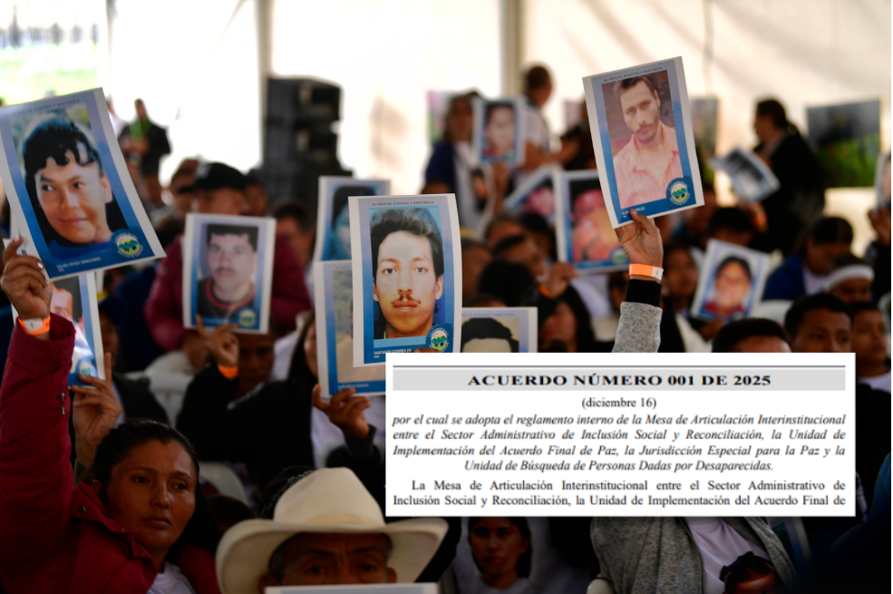 El Acuerdo 001 de 2025, firmado el pasado 16 de diciembre, establece la creación de una mesa interinstitucional para la reparación de víctimas.