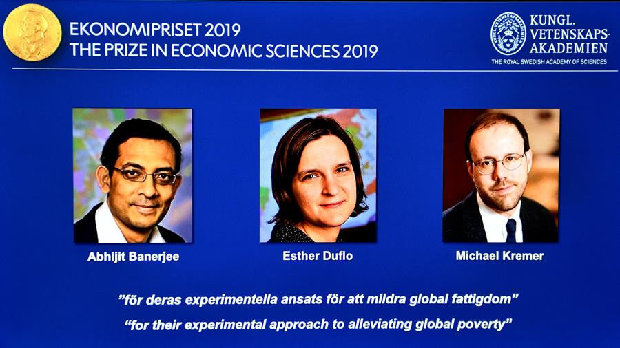 Nobel de Economía 2019 para Banerjee, Duflo y Kremer por estudios sobre pobreza
