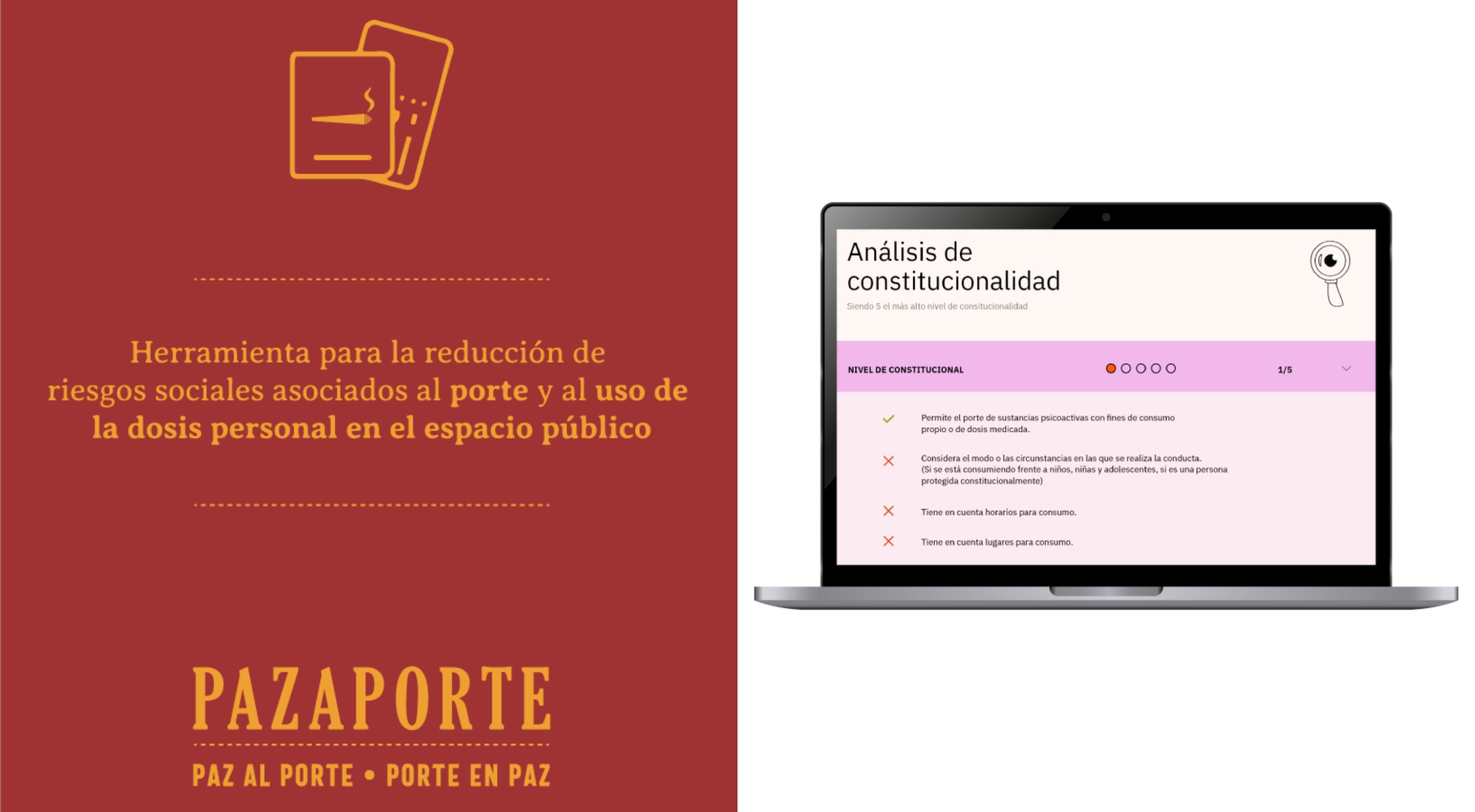 PazAPorte: una herramienta para el porte y uso de la dosis personal en público