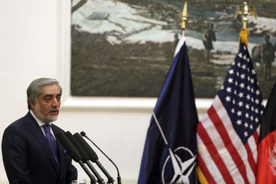 Abdulá Abdulá, jefe del Ejecutivo da un discurso tras la firma del acuerdo bilateral de seguridad en Kabul (Afganistán).