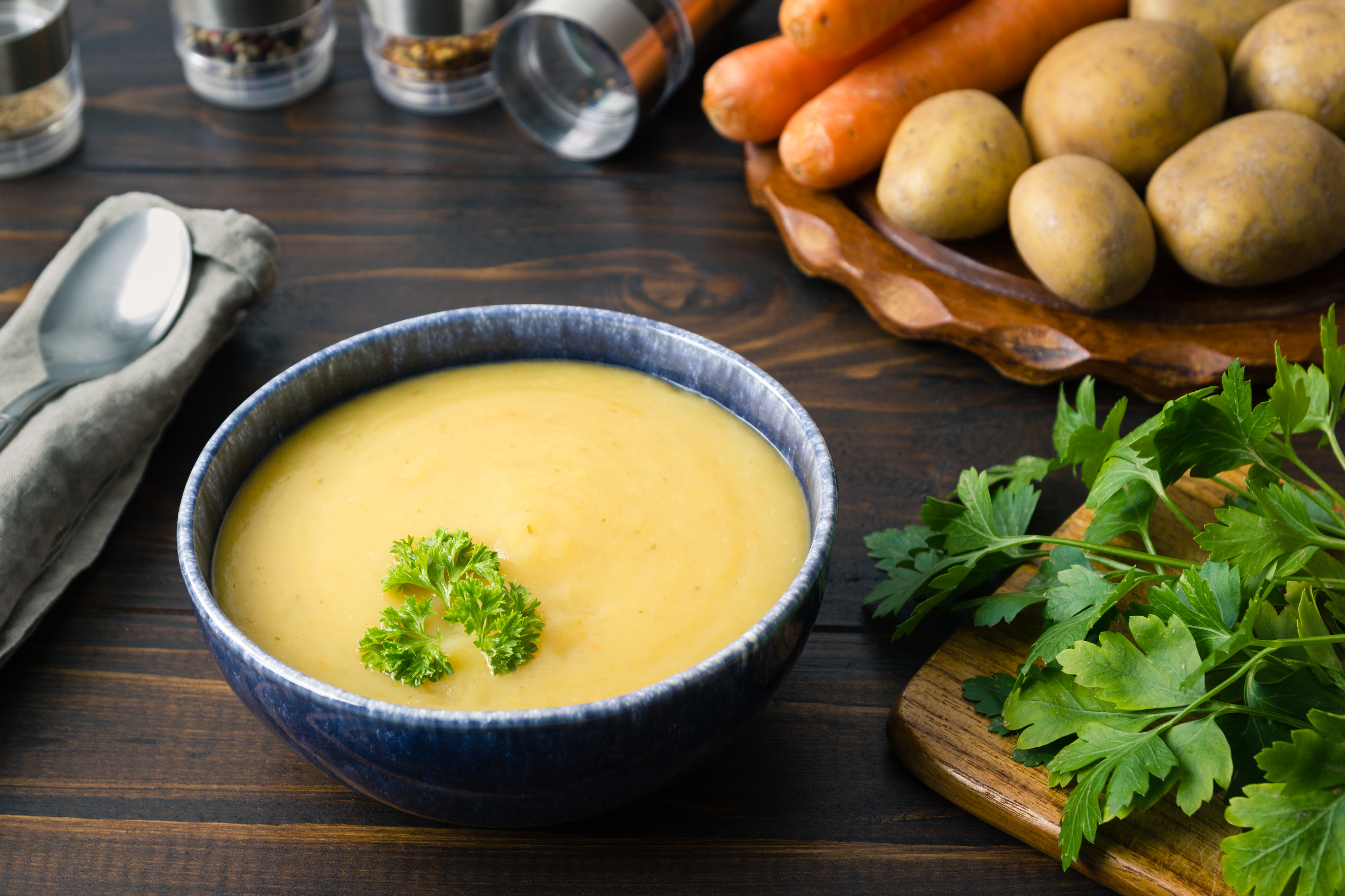 Caldo de papa con queso