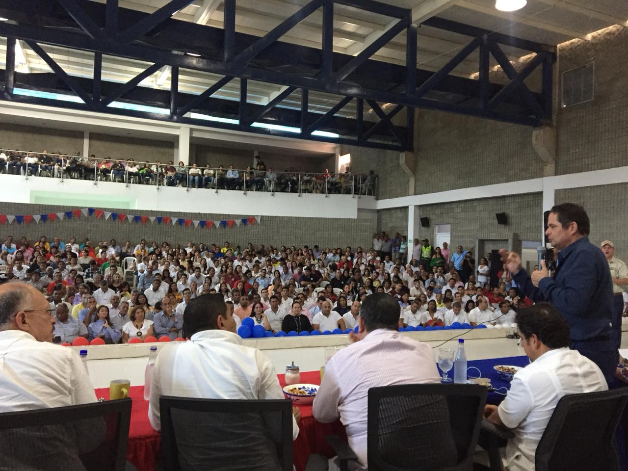 El exvicepresidente Germán Vargas Lleras, en la reunión de bancada de Cambio Radical, hoy en Valledupar.  / Archivo particular