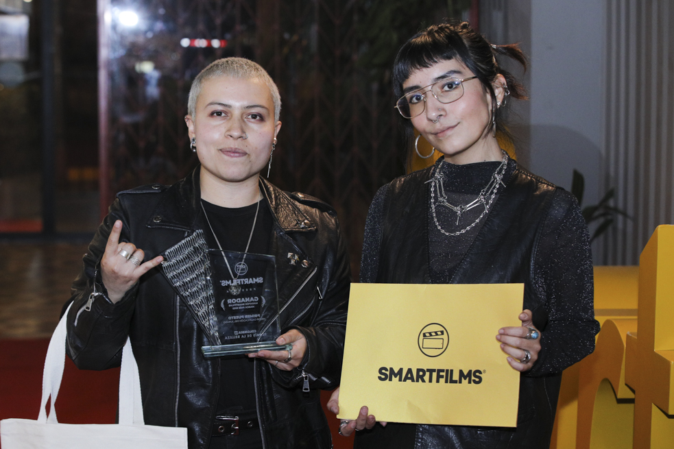 Angie Muñoz y Yara Thiriat del corto El vuelo de Eloy
