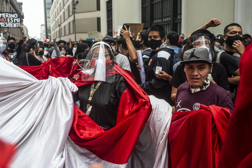 Protestas en Perú por la destitución de Martín Vizcarra