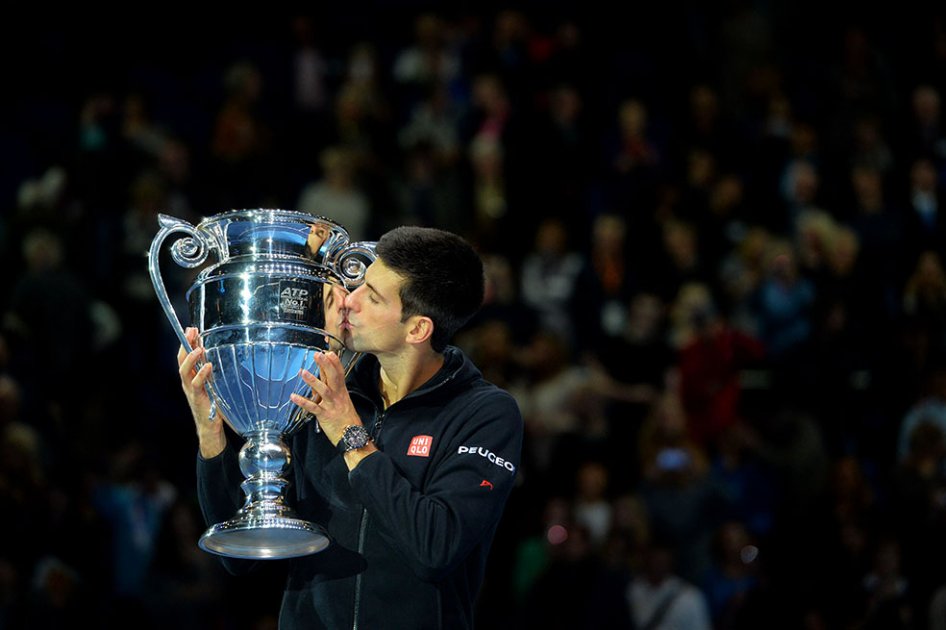 Novak Djokovic, se coronó campeón del Torneo de Maestros. Foto: AFP
