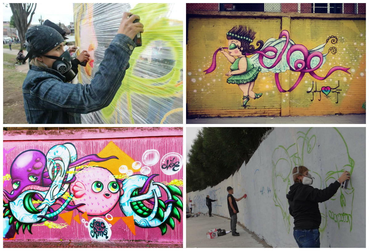 Estos son algunos grafitis que representan la mirada de la mujer