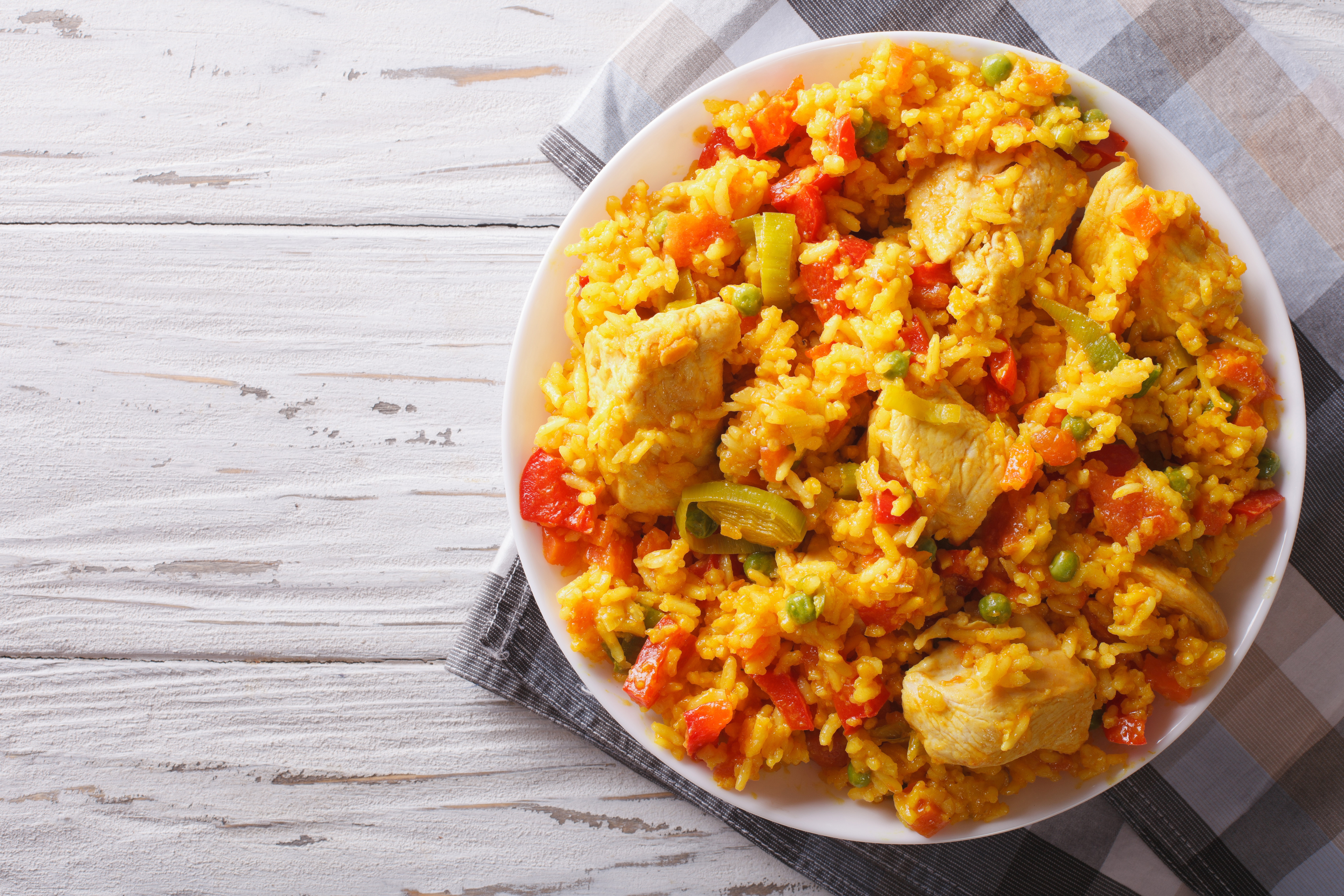 Arroz apastelado de pollo