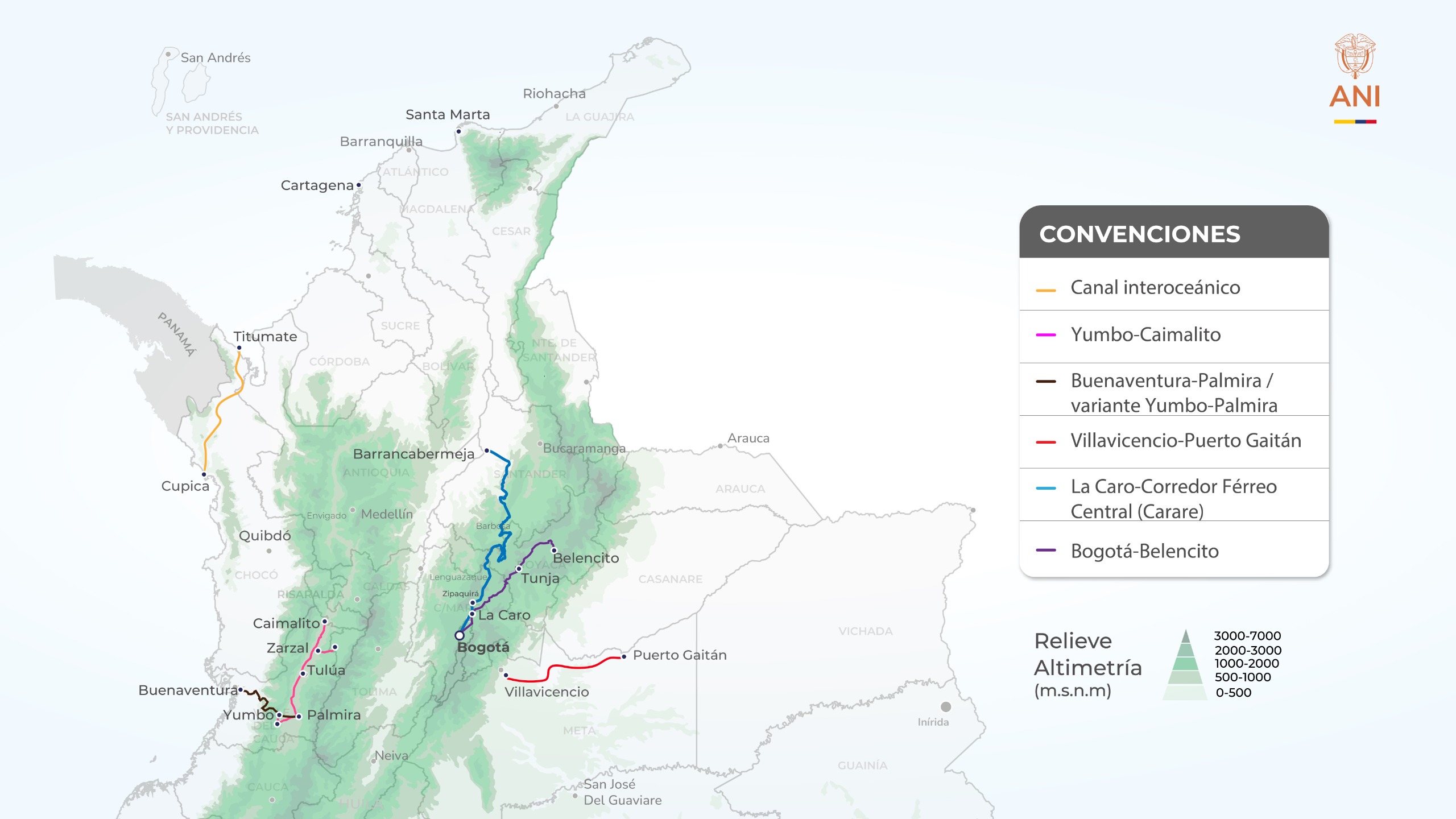 Proyectos férreos priorizados gobierno Petro