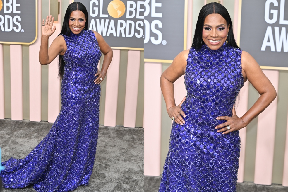 Sheryl Lee Ralph, nominada por "Abbott Elementary", deslumbró en un elaborado vestido morado de Jason Rembert para Aliette.