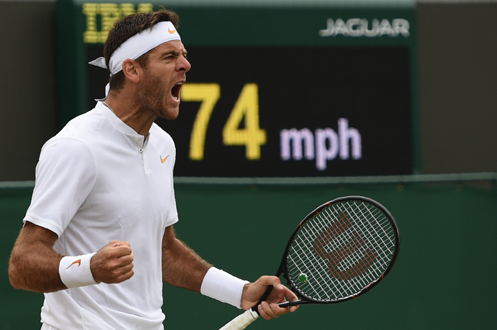 Juan Martín Del Potro ganó y se verá en cuartos ante Rafael Nadal en Wimbledon