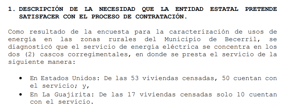 Facsímil de estudios previos para la instalación de los paneles solares en Becerril.