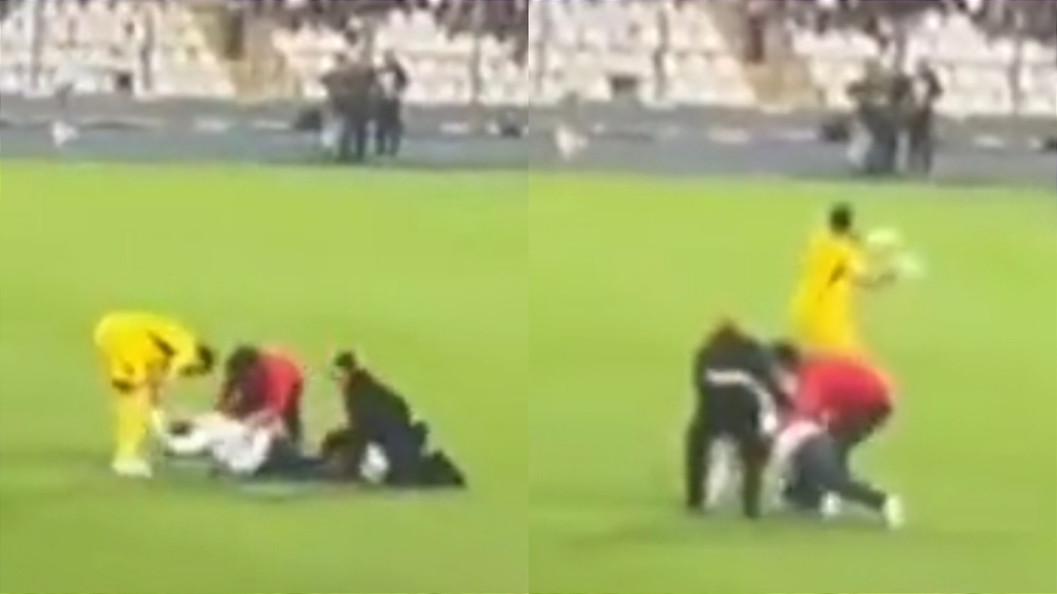 El portero de Perú le tiró el celular a un hincha que quería una foto con Messi