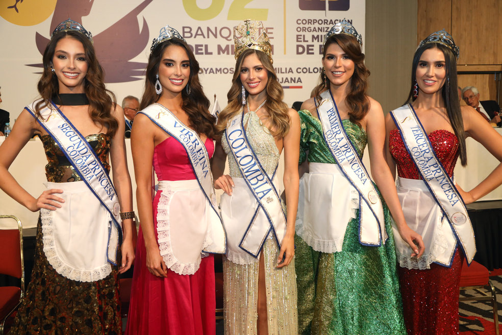 La Señorita Colombia y su corte real asistieron al tradicional Banquete del millón