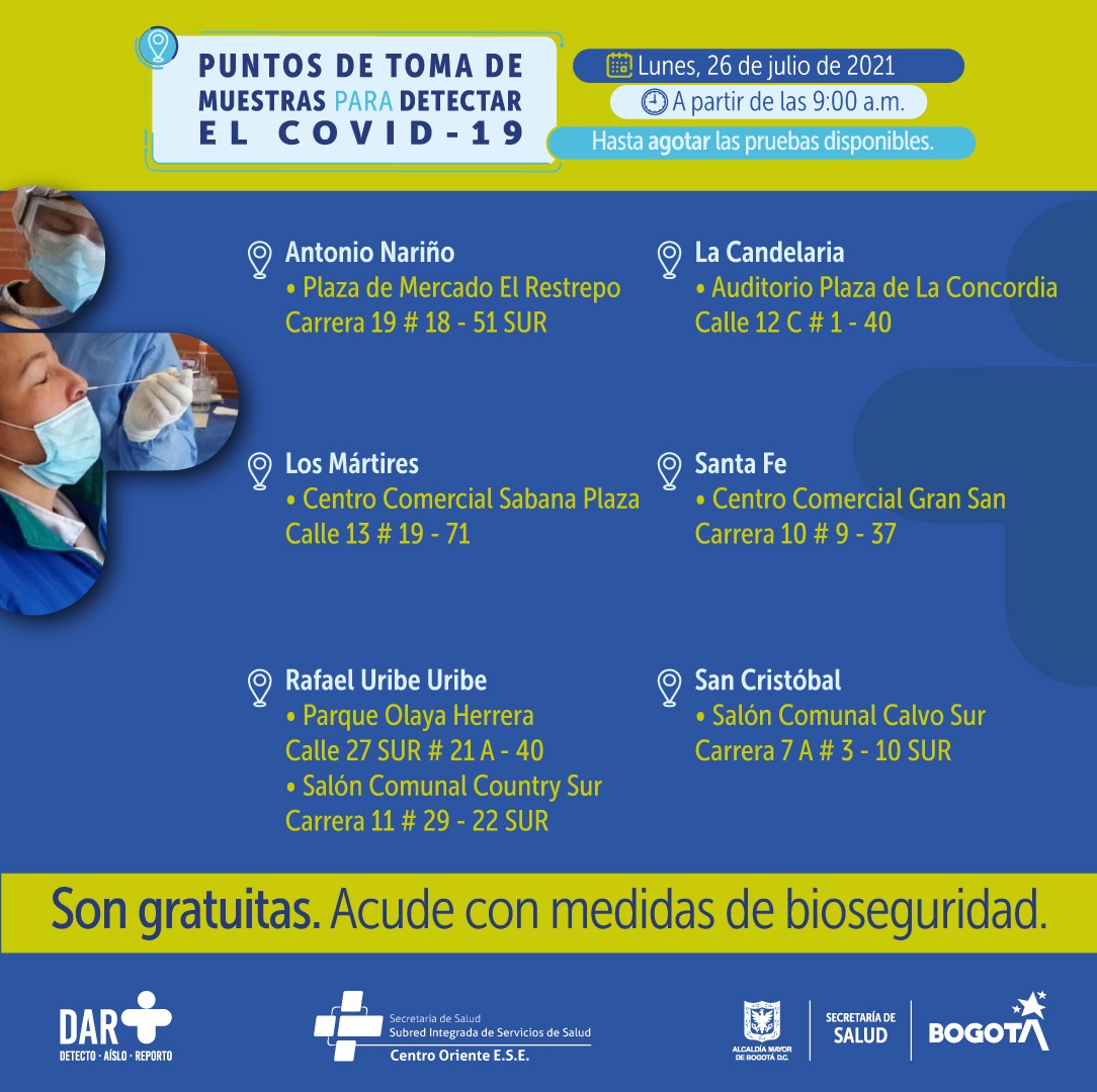 Pruebas Covid gratuitas