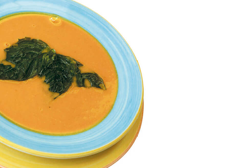 Receta del día: Crema de ahuyama con curry y albahaca