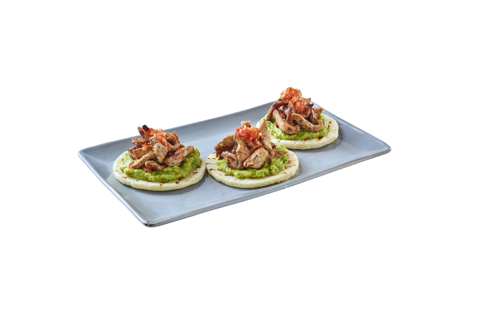 Así puede hacer unas deliciosas arepas con fajitas de carne de cerdo