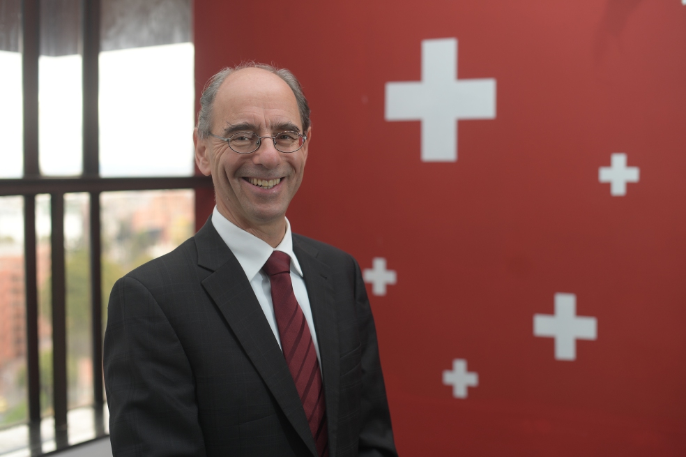 El embajador de Suiza, Kurt Kunz, celebra hoy la fiesta nacional de su país.  / Christian Garavito