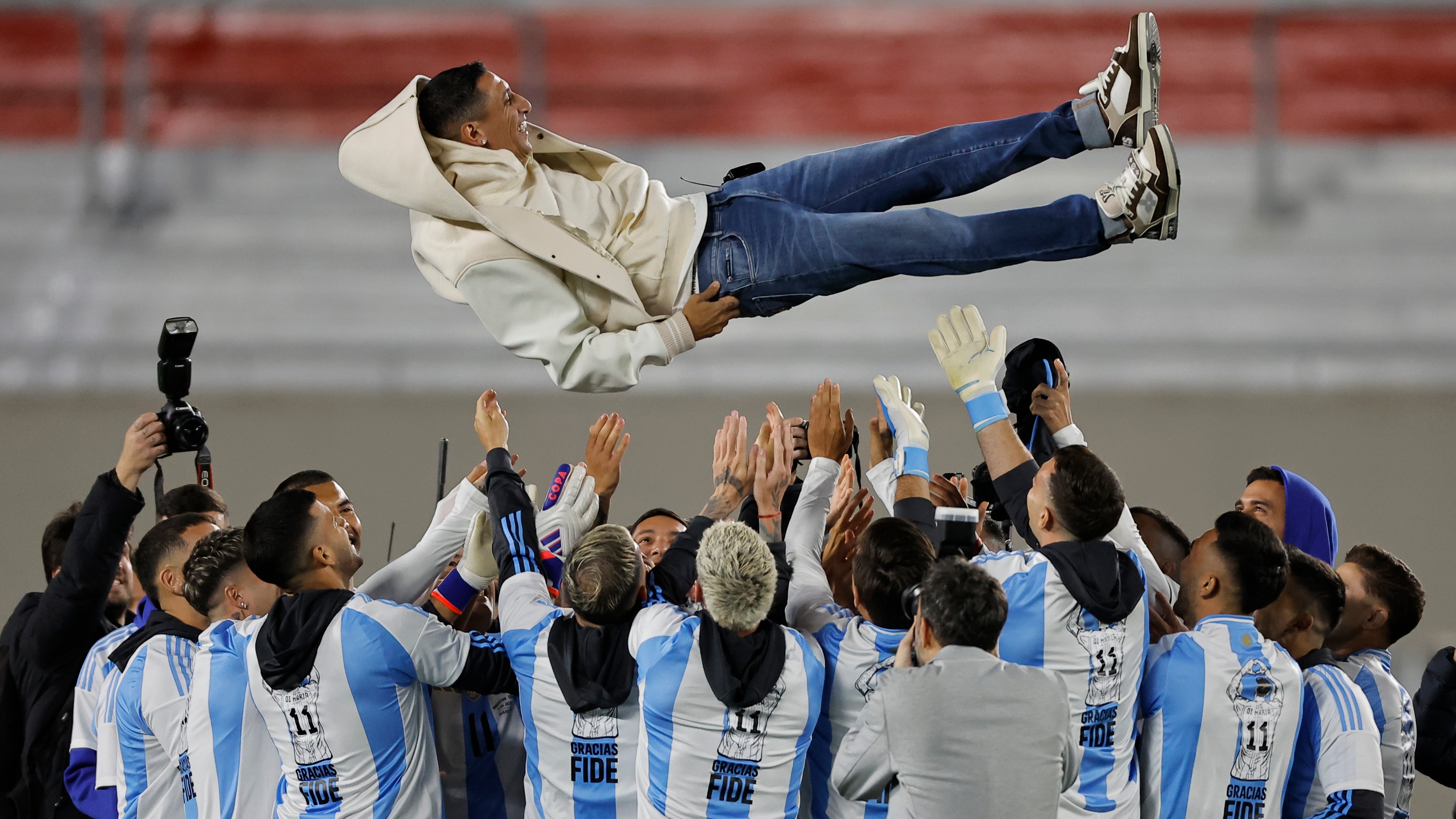 Así fue el conmovedor homenaje a Ángel Di María en el Argentina vs. Chile: video