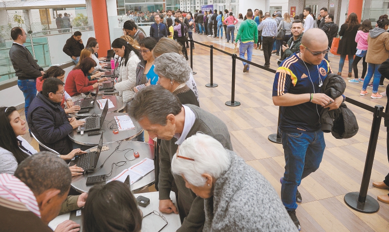 Récord en proceso de inscripción de cédulas