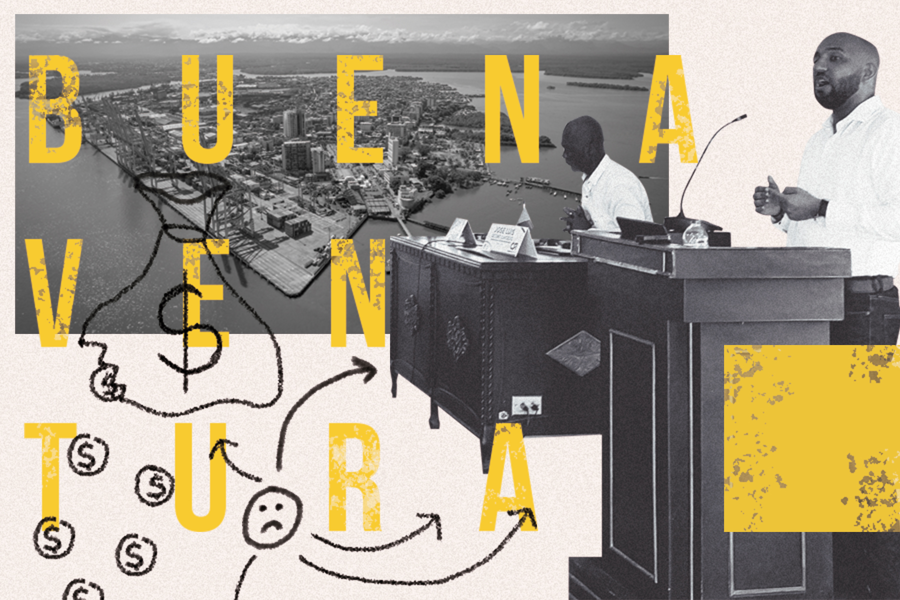 Ilustración Cartel de los embargos Buenaventura