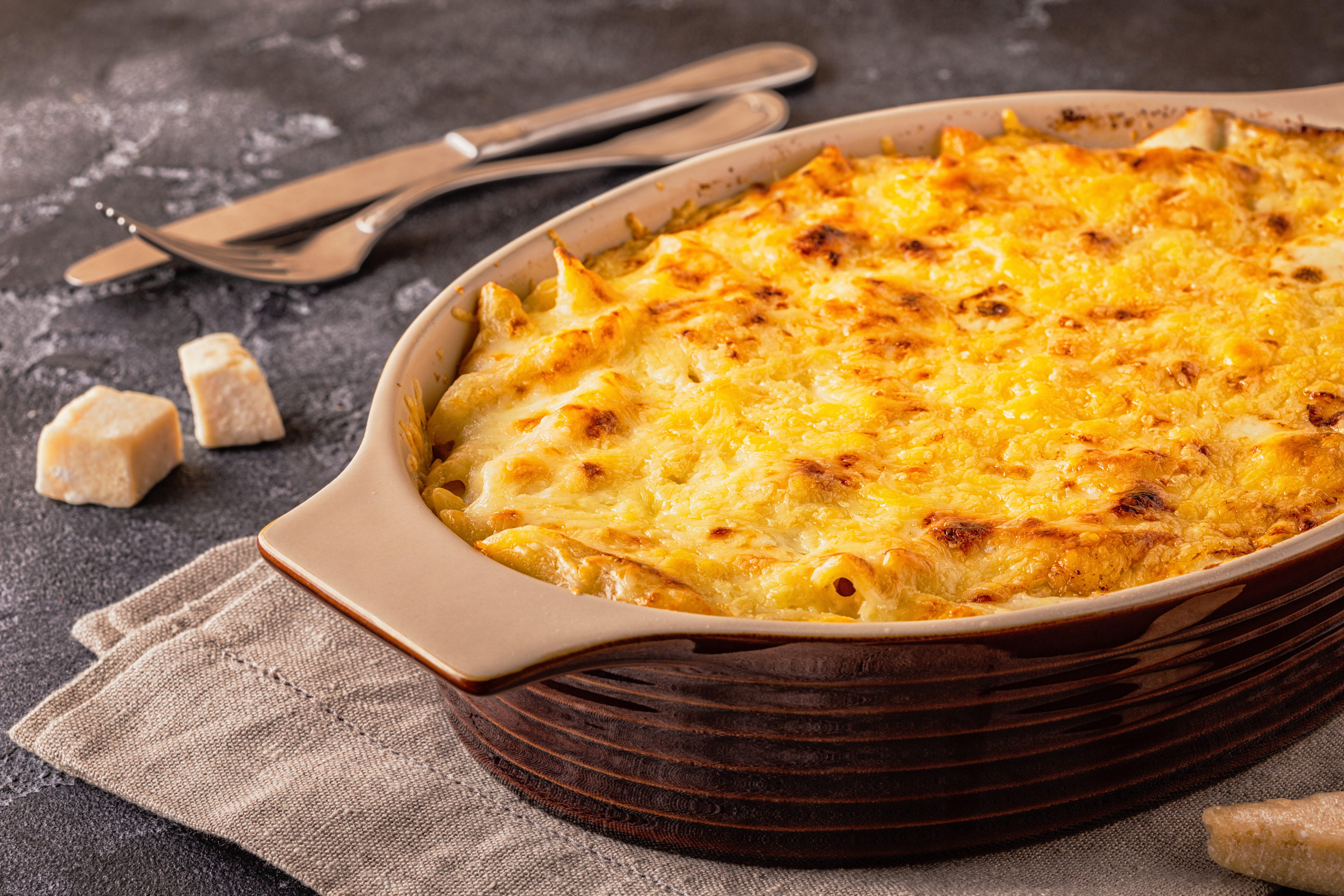 Pastel de papas con Jamón y queso