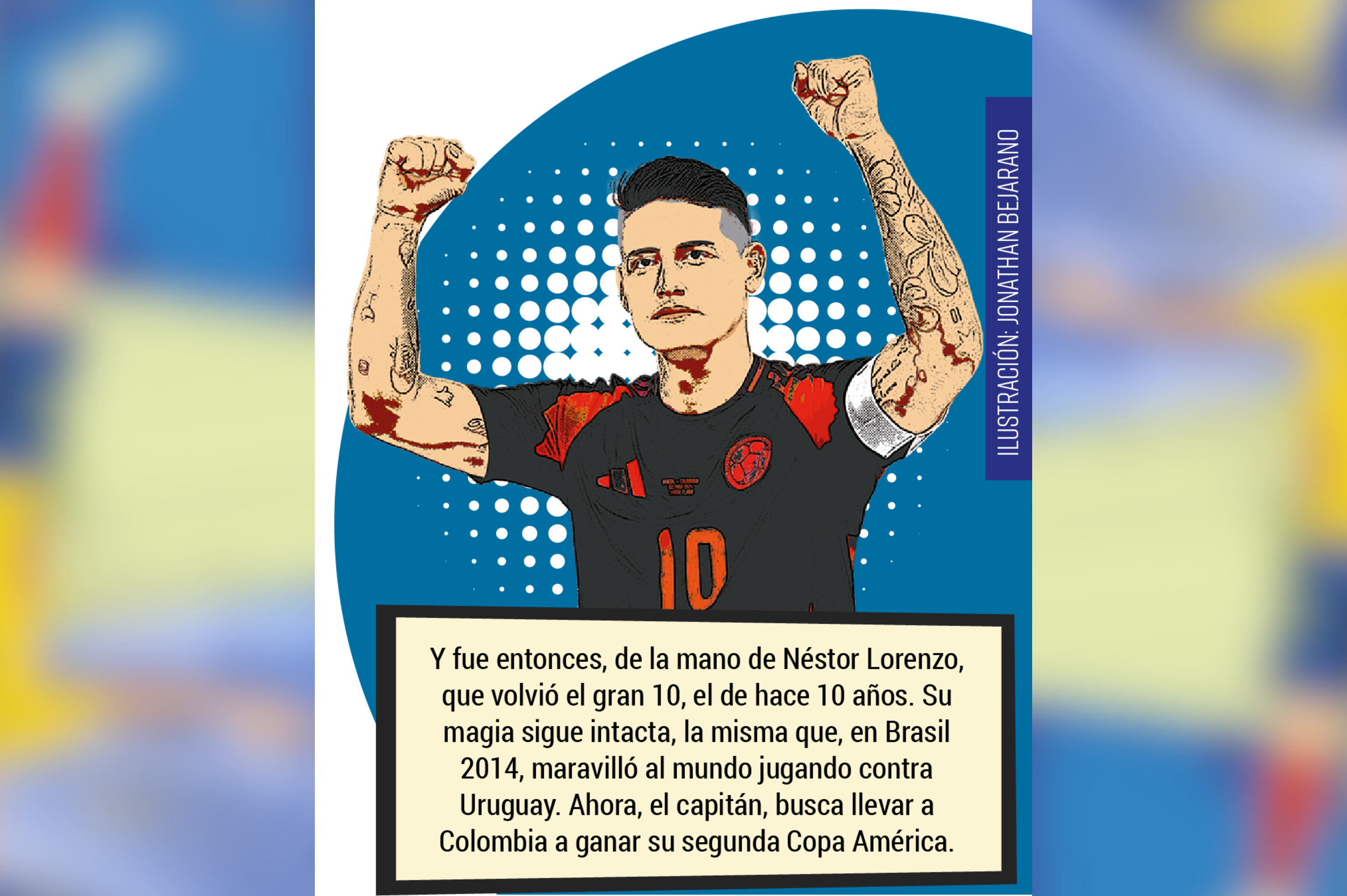 James Rodríguez, el líder de la selección de Colombia.