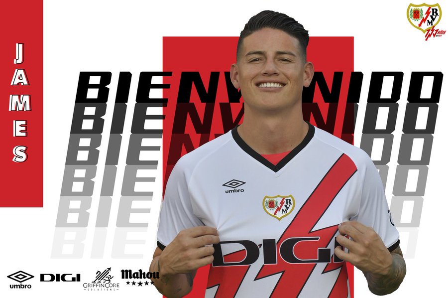 James Rodríguez, a Rayo Vallecano: oficial, así lo presentó el club español