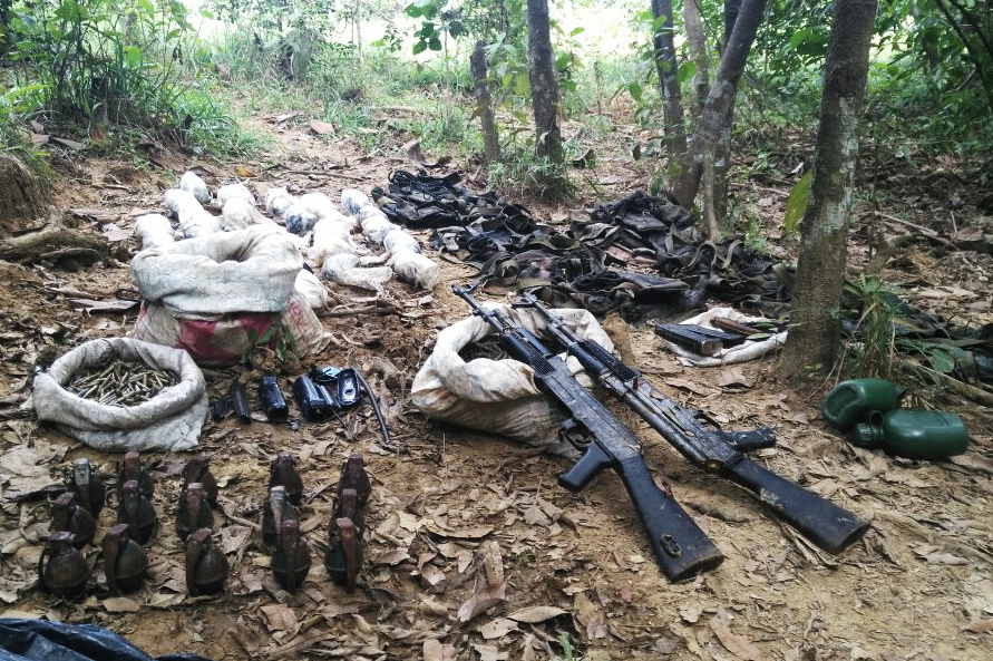 Ejército incautó numeroso armamento del Clan del Golfo en Antioquia