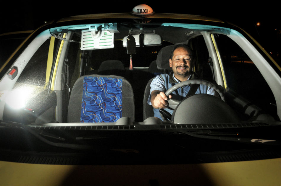 A bordo de un taxi ecológico