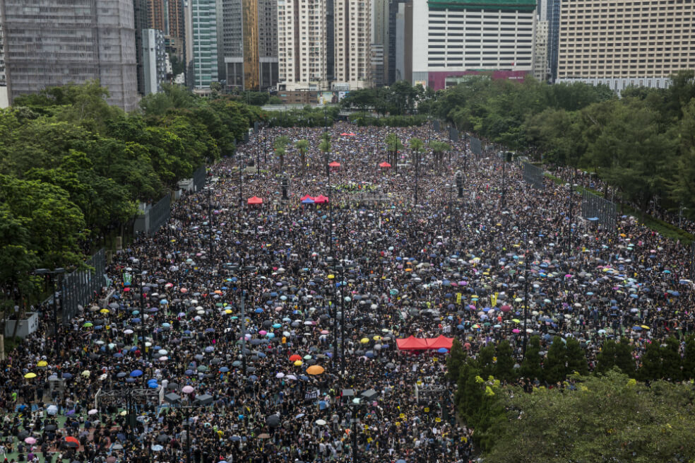 Cerca de 1,7 millones de personas participaron de nuevas manifestaciones en Hong Kong