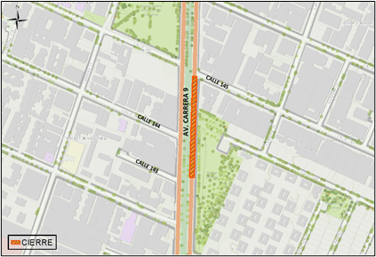Movilidad: por obras en Bogotá cerrarán la calzada de la av. carrera 9