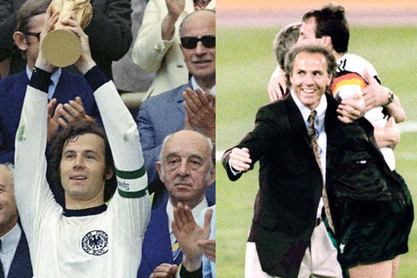 En 1974 ganó el título mundial como jugador con la camiseta de Alemania. En 1990 levantó la Copa Mundo como entrenador de la selección teutona.