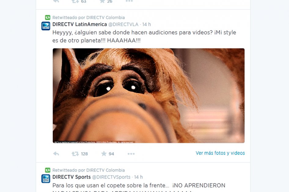 Trino de Alf en @DIRECTVLA.