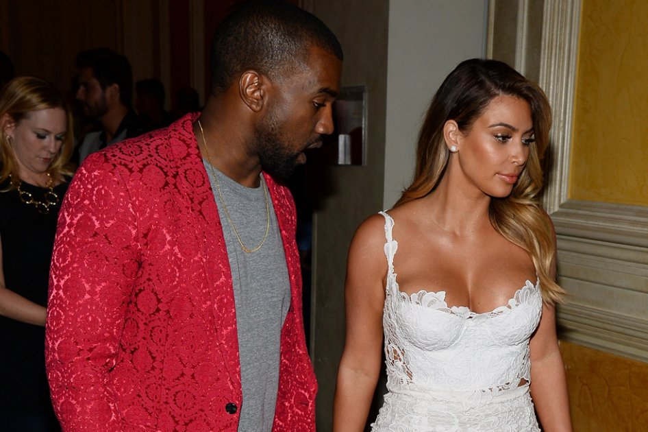 Kanye West y Kim Kardashian.