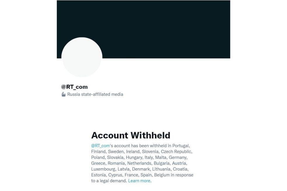 Twitter prohibió RT y Sputnik en la UE, luego de prohibiciones similares en Facebook y YouTube.