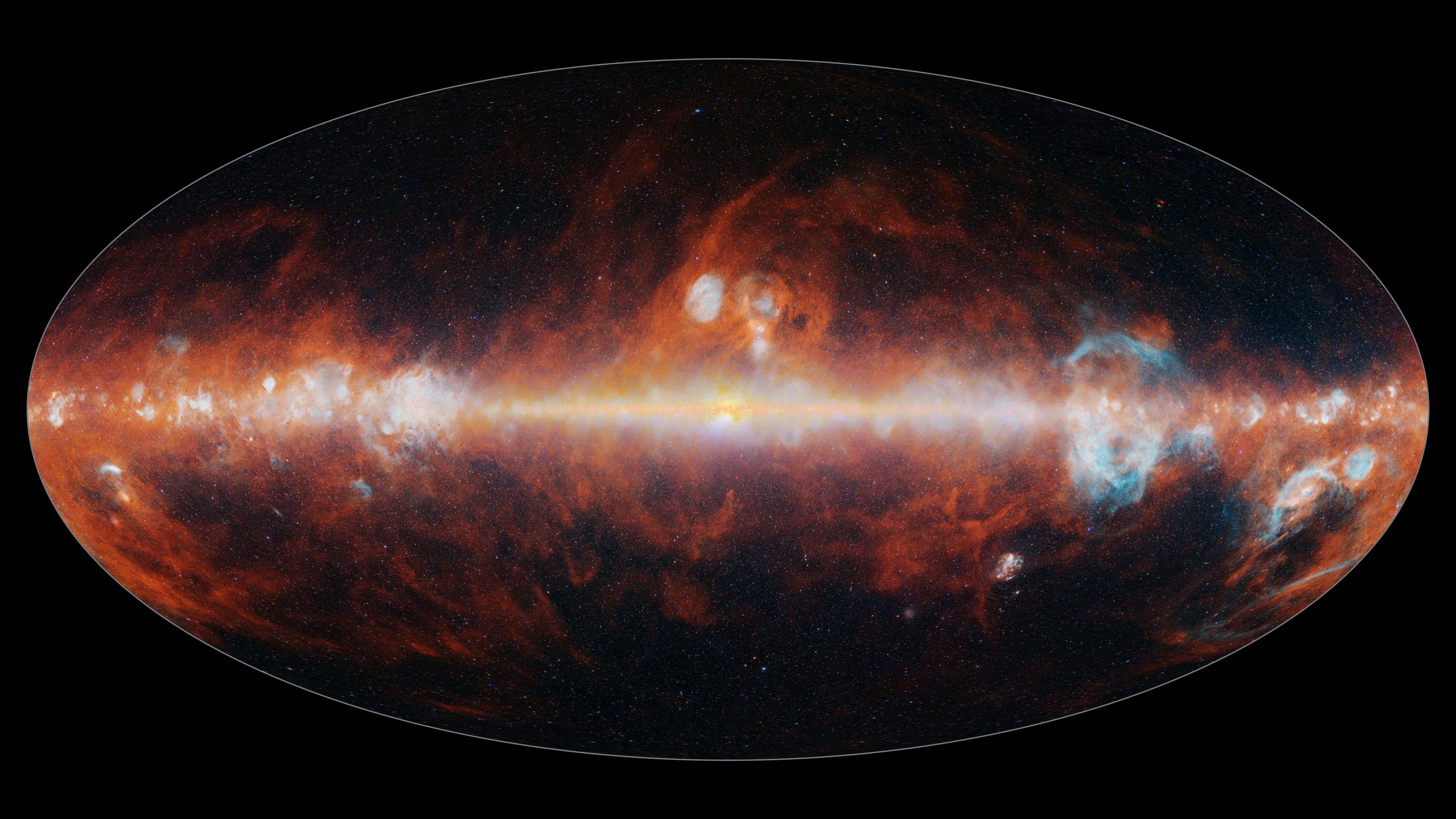 Así se ve todo el cielo en 102 colores, según un nuevo mapa “sin igual” de la NASA