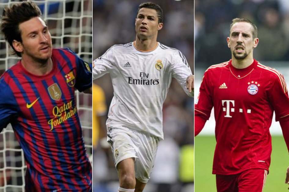 Ribery, Messi y Ronaldo, finalistas al Balón de Oro 2013