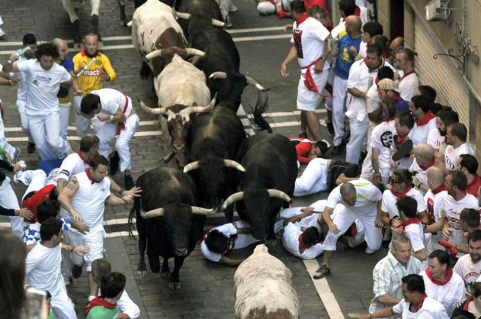 Cuatro heridos en el segundo encierro de San Fermín