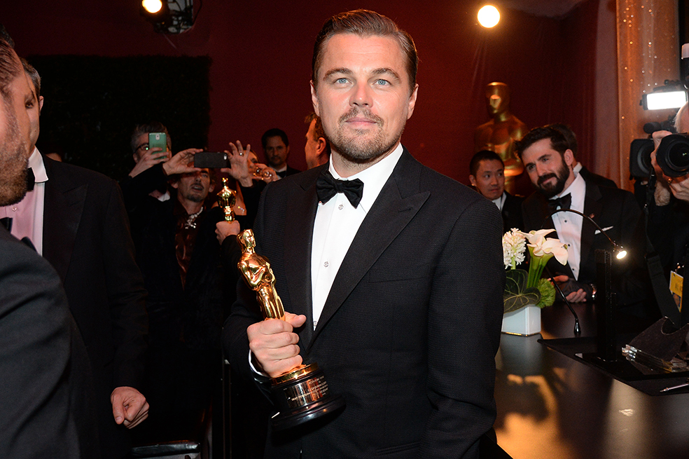 15 fotos que nunca olvidaremos de Leonardo DiCaprio en los Óscar 2016