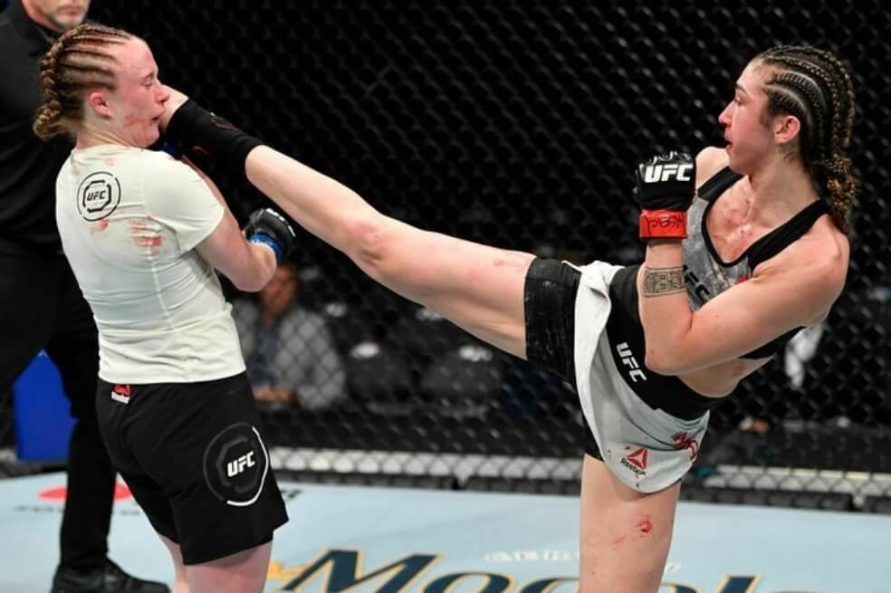 La antioqueña ha competido tres veces en el UFC (dos victorias y una derrota).  / Tomada de la cuenta de Instagram: @sabinamazo