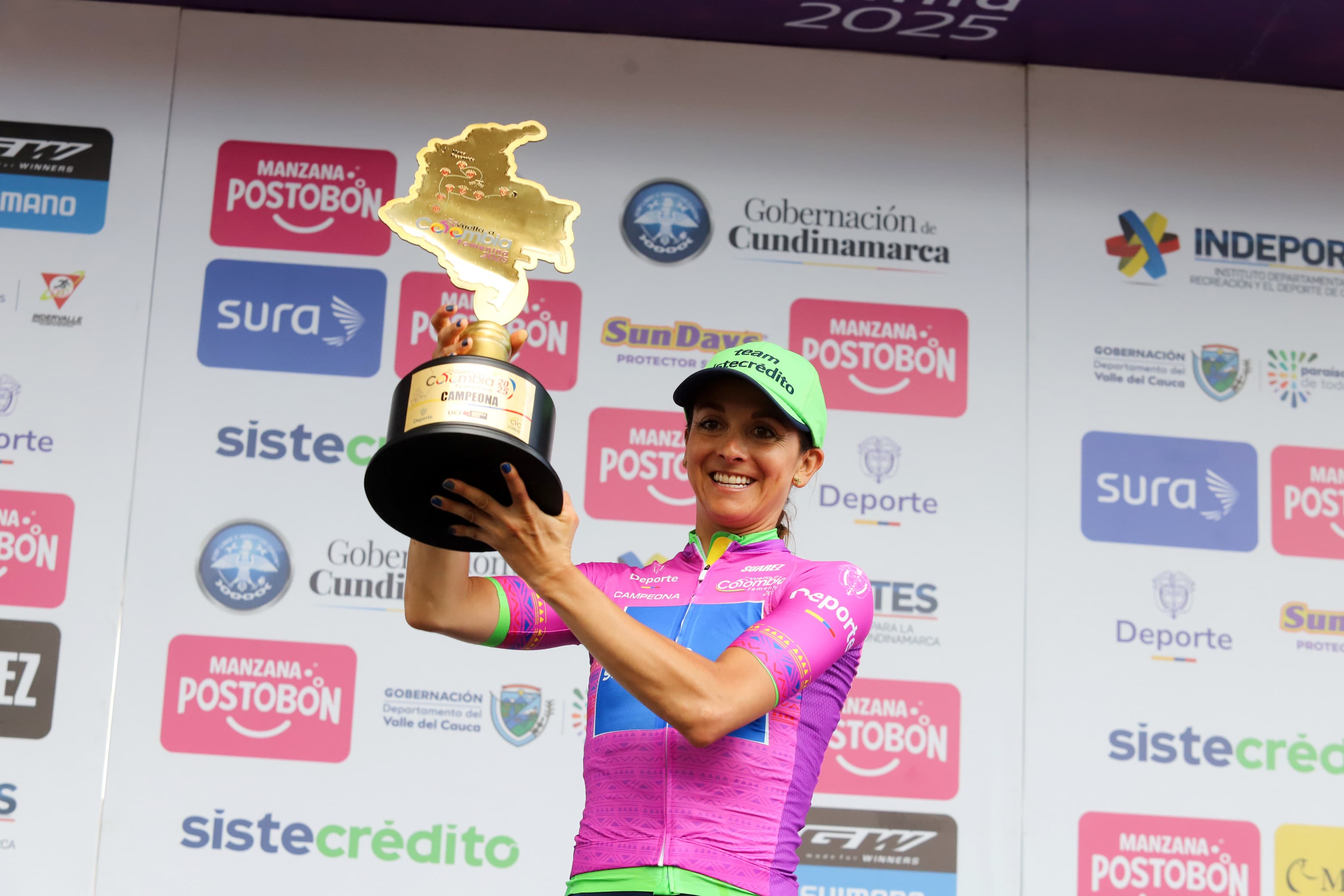 Diana Peñuela, campeona de la Vuelta a Colombia 2025.