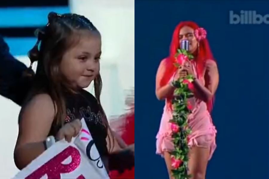 Video: Karol G le regaló la Gaviota de Oro a una niña, pero la mamá la rechazó