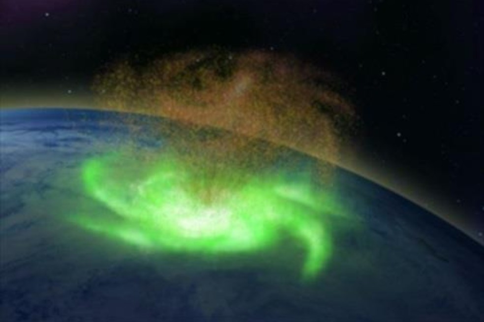 Primera observación de un huracán espacial