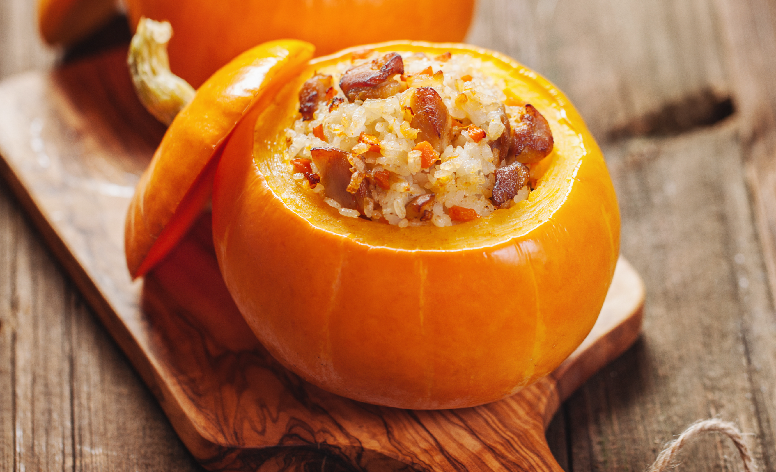 Sábado para preparar auyamas rellenas